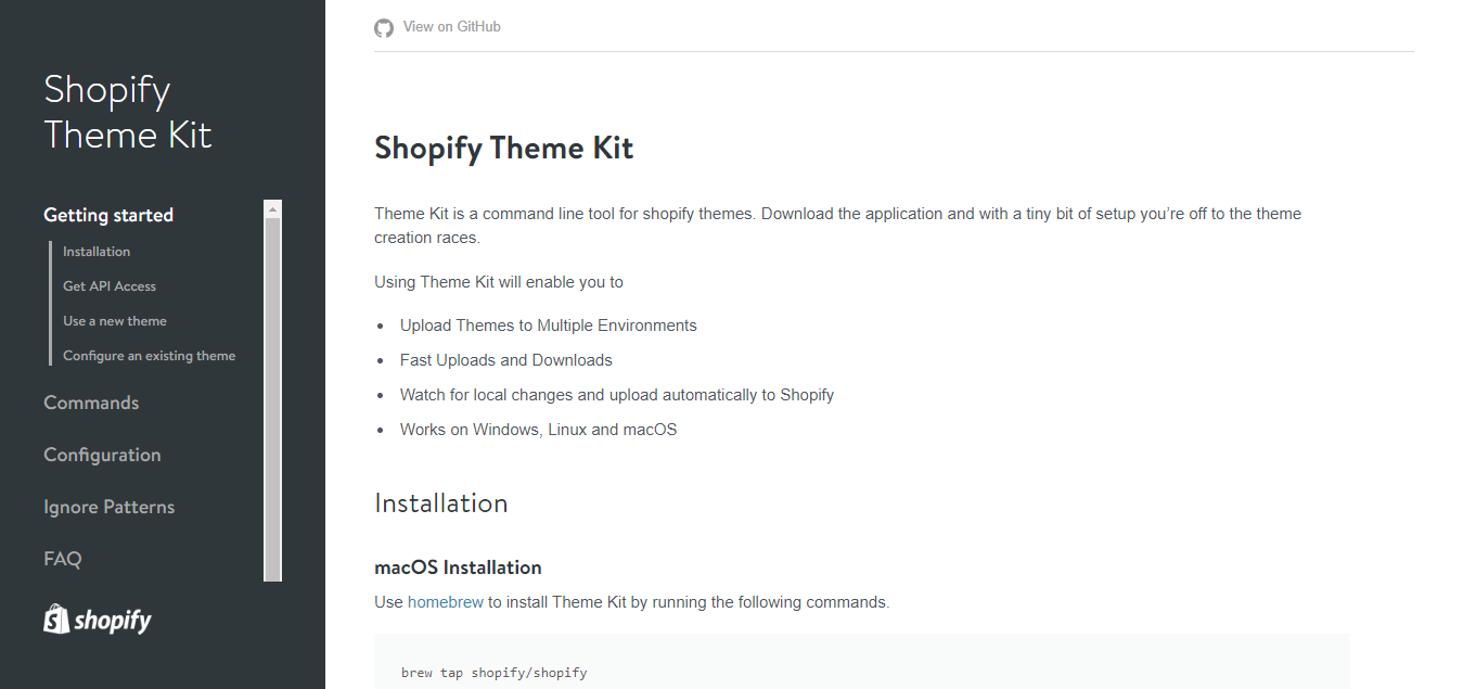 Setting up a local Shopify theme