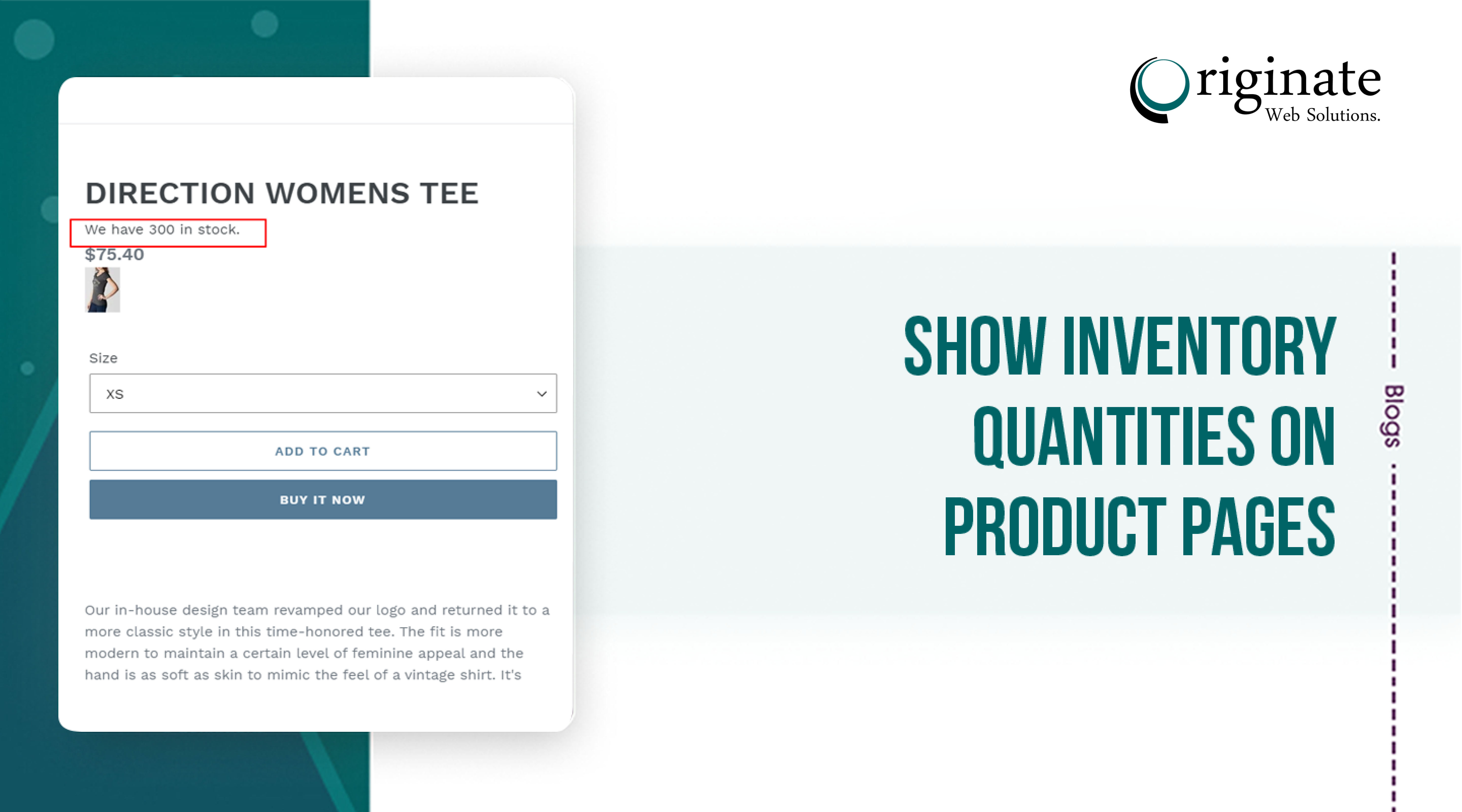 Inventory quantities on product pages
