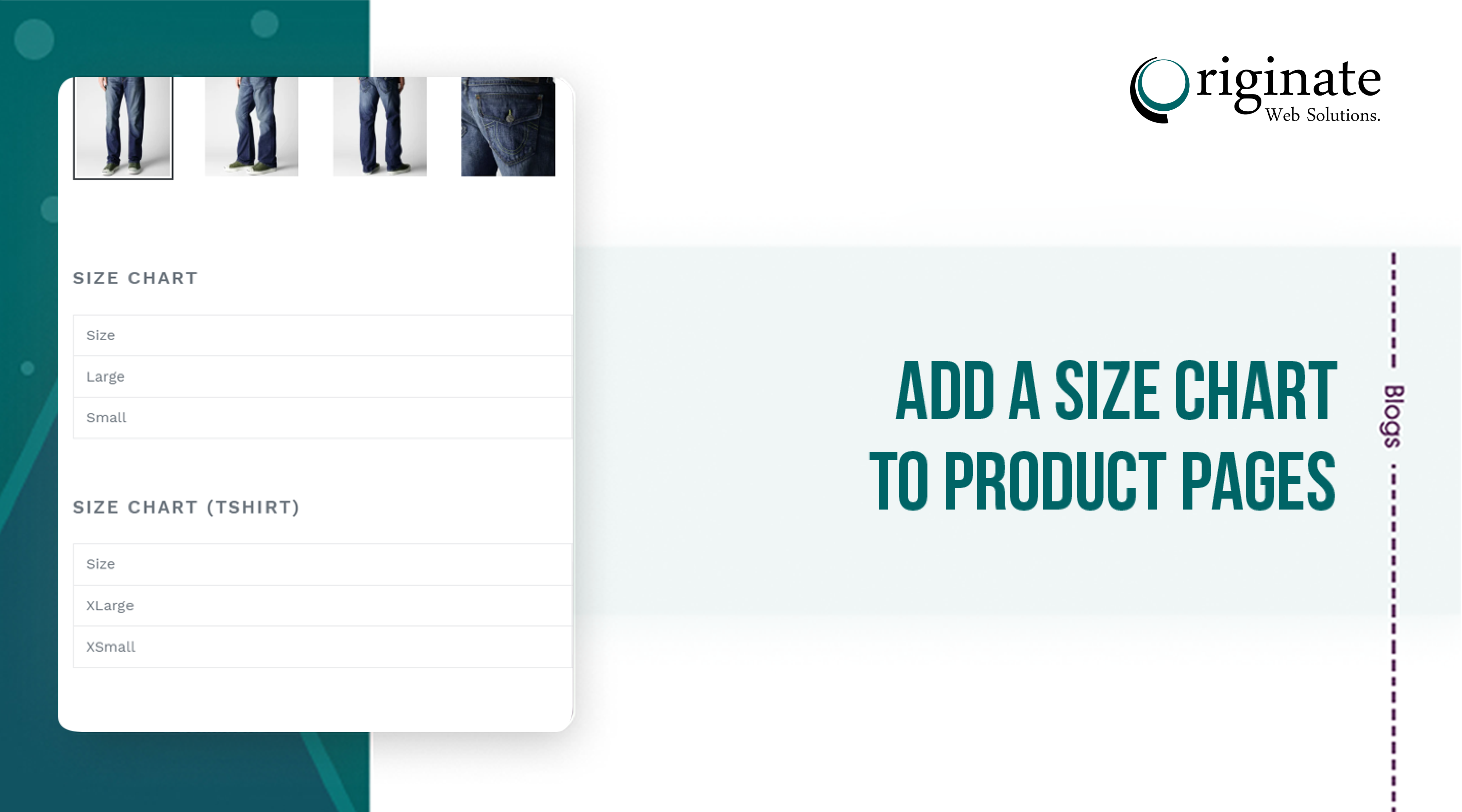 Add a size chart to product pages
