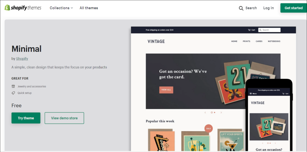 Minimal Shopify Theme