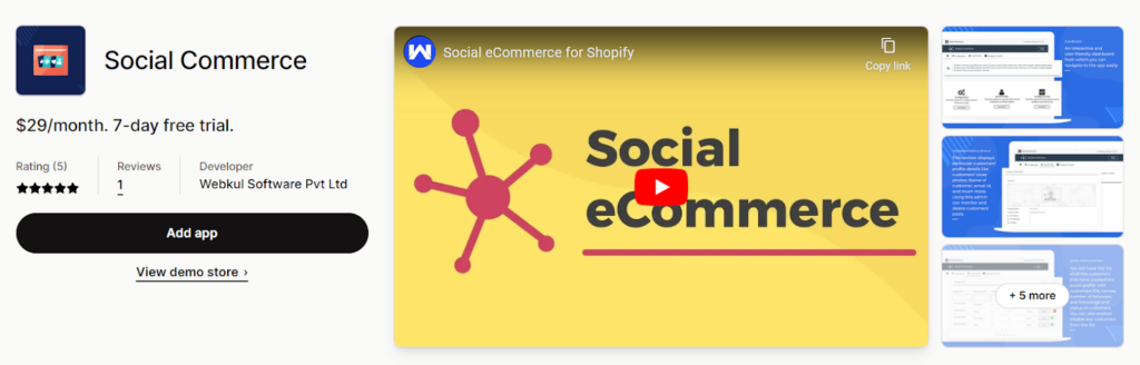 Social Commerce shopify social share app