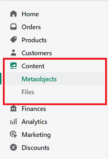 shopify metaobjects