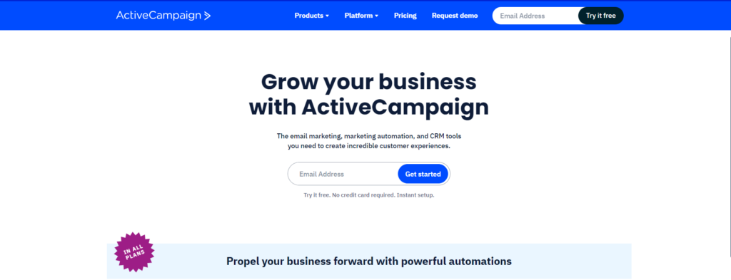 Active campaign CRM software

